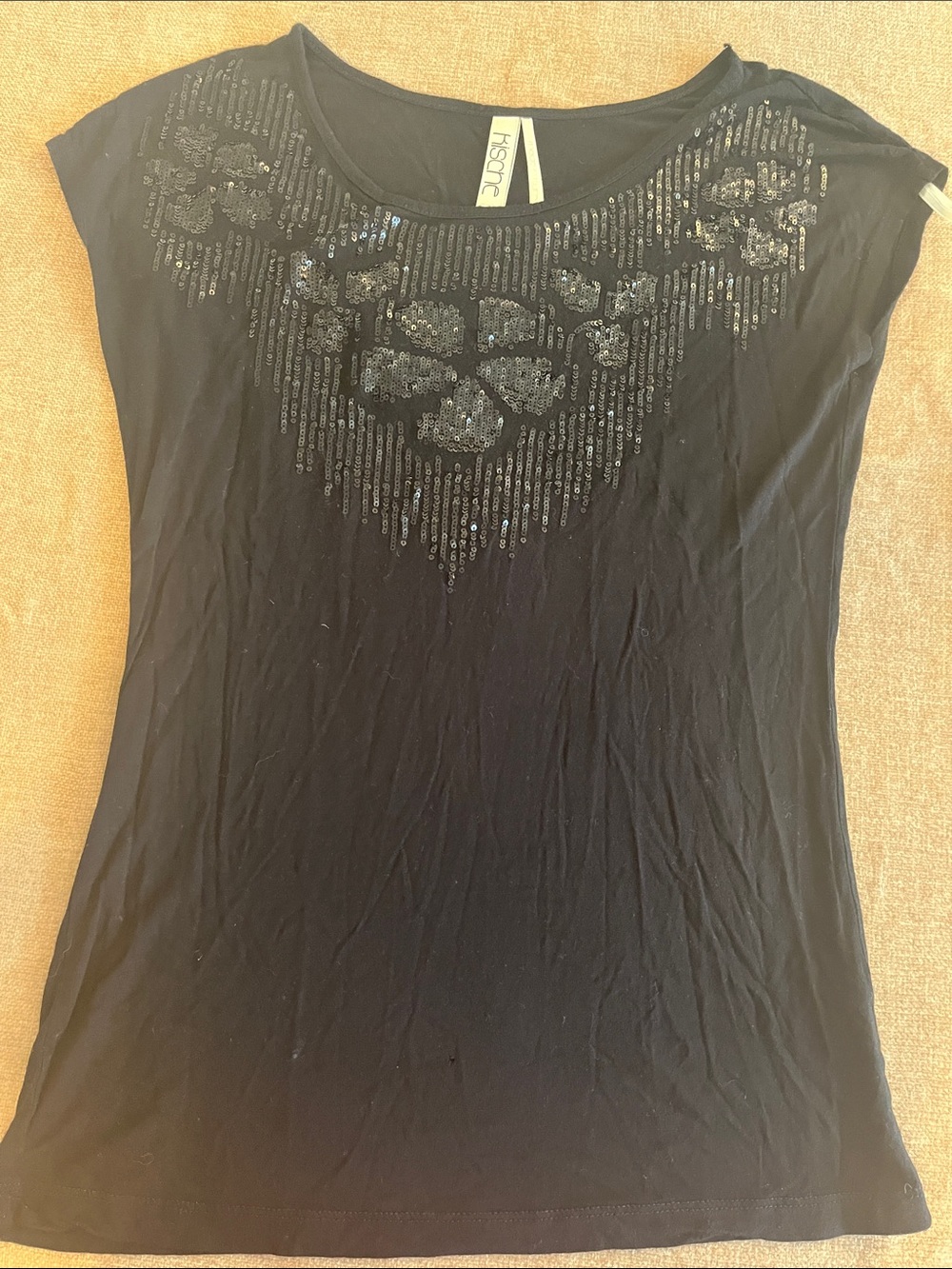 Kische Women's Black shirt Size S Embellished